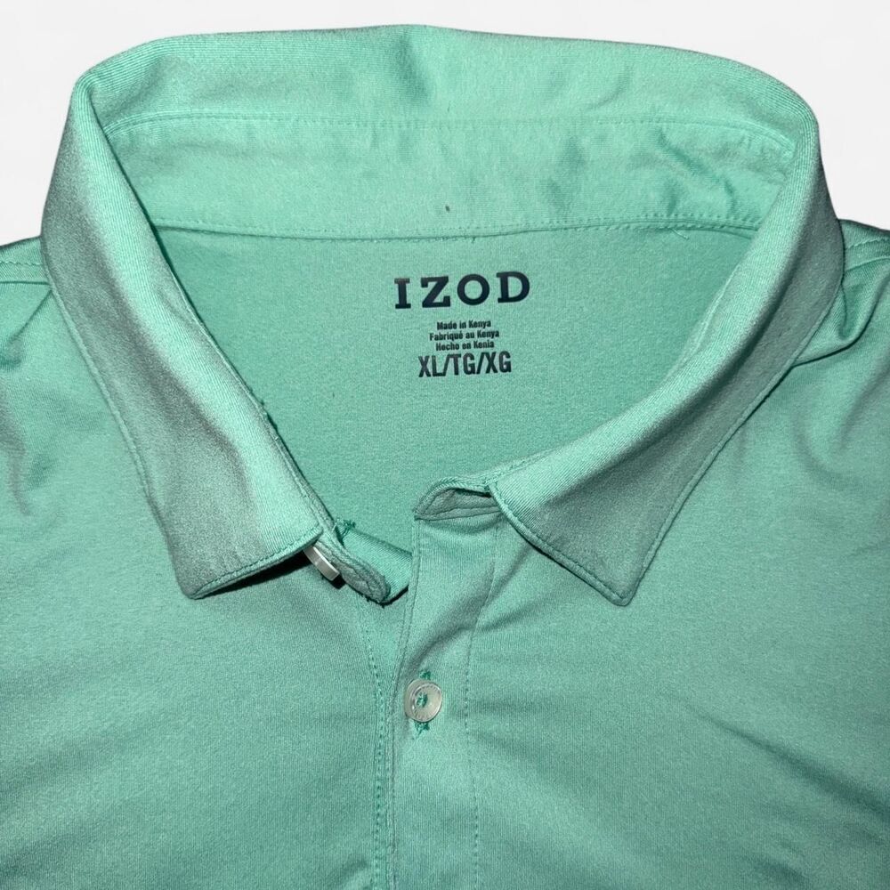 IZOD Turquoise Collared Polo Golf Shirt - Picture 3 of 7